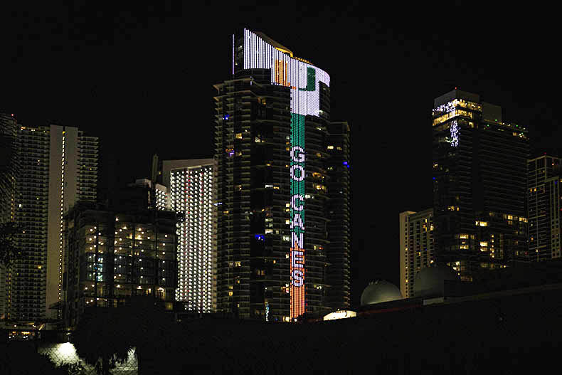 illuminating downtown miami